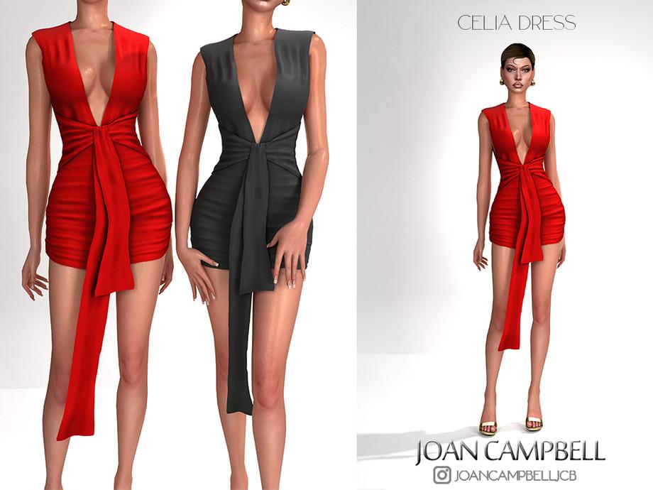 Платье Celia Dress Sims 4