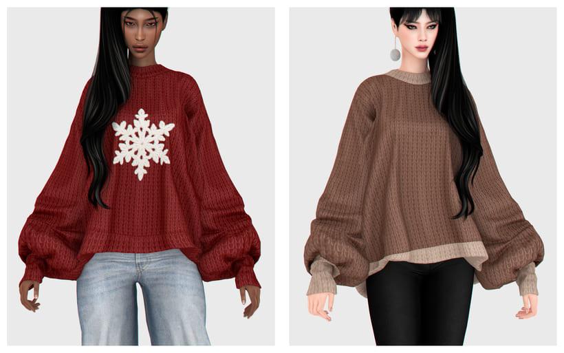 Праздничные свитера Noel Sweater - Collab with URSIDXE Sims 4