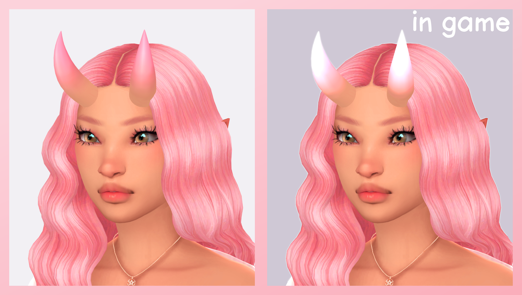 Аксессуары Oni Horns Sims 4