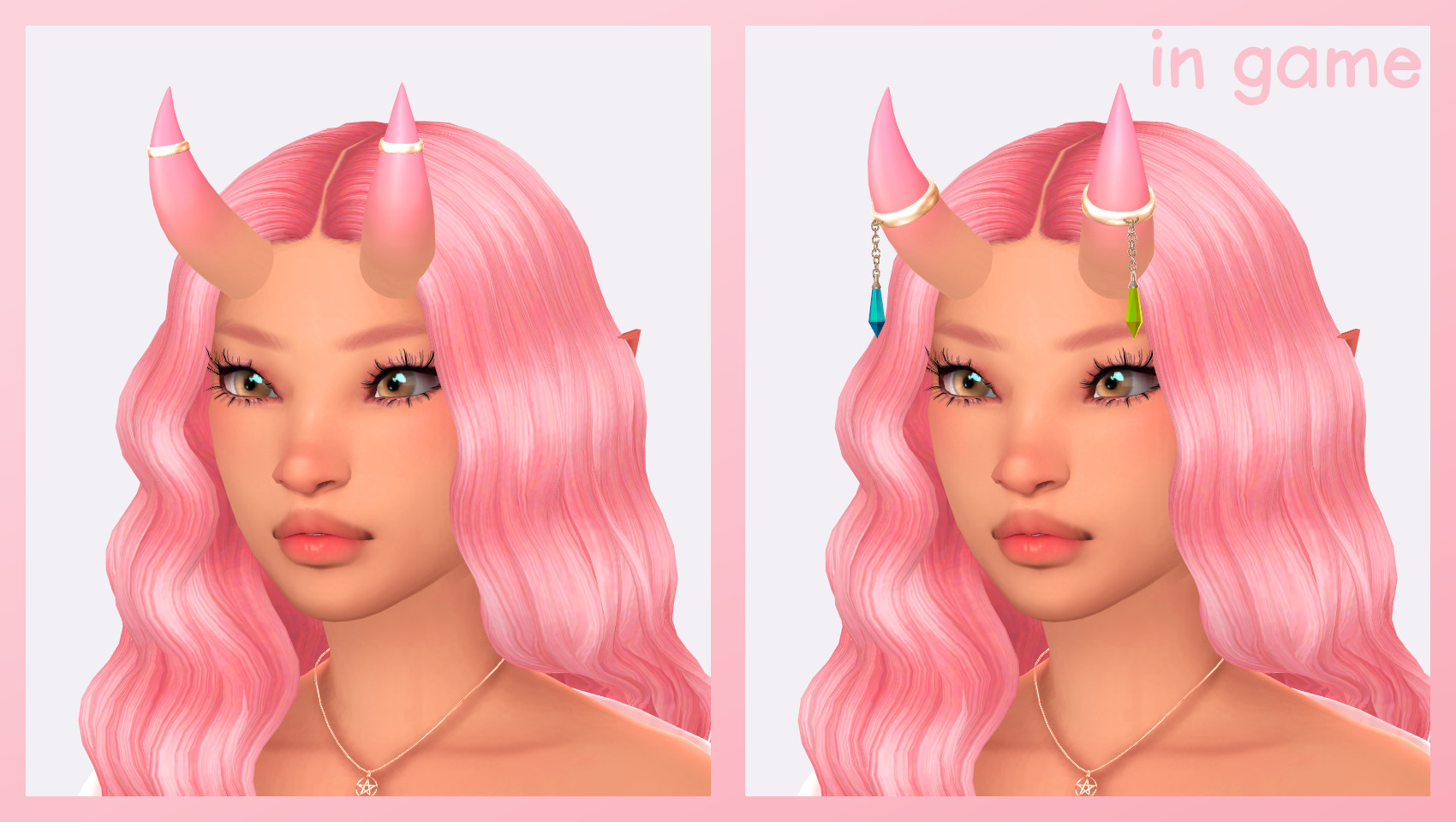 Аксессуары Oni Horns Sims 4