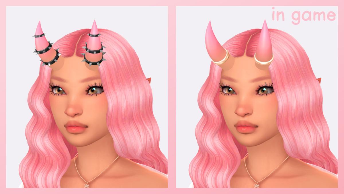 Аксессуары Oni Horns Sims 4