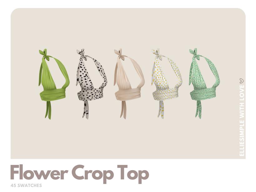 Топ Flower Crop Top Sims 4