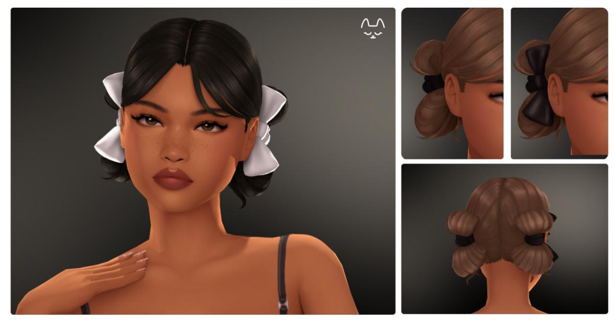 Прическа Lulie Hair Sims 4
