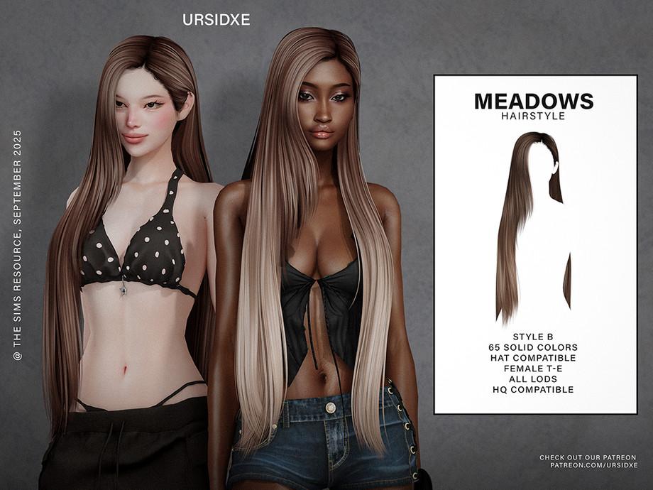 Прическа Meadows Hairstyle Sims 4