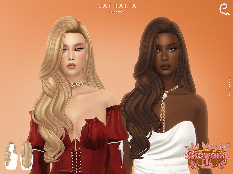 Прическа Showgirl Era Nathalia Hairstyle Sims 4