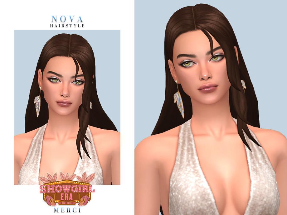Прическа Showgirl Era Nova Hairstyle Sims 4