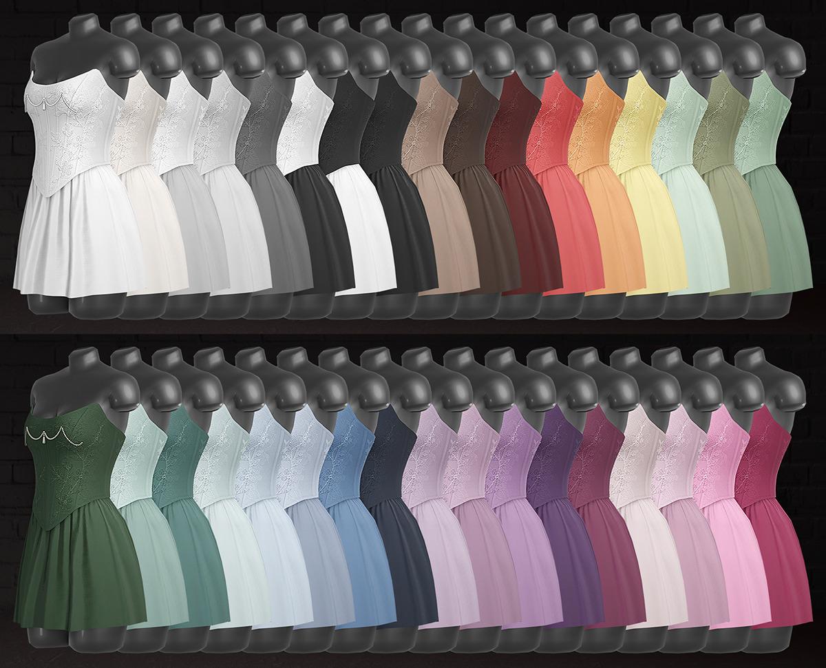 Коллекция Elegant Corset Collection Sims 4