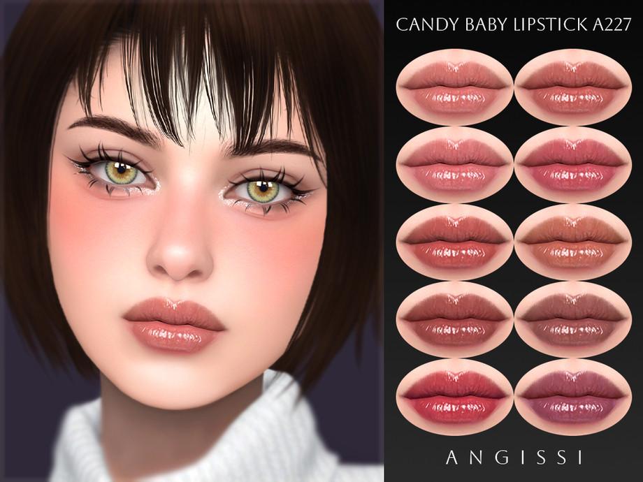 Косметика Hypnotic Eyes A301 Candy Baby Lipstick A227 Sims 4