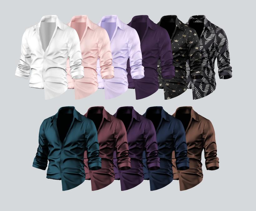 Рубашка Collar Shirt 11 Sims 4