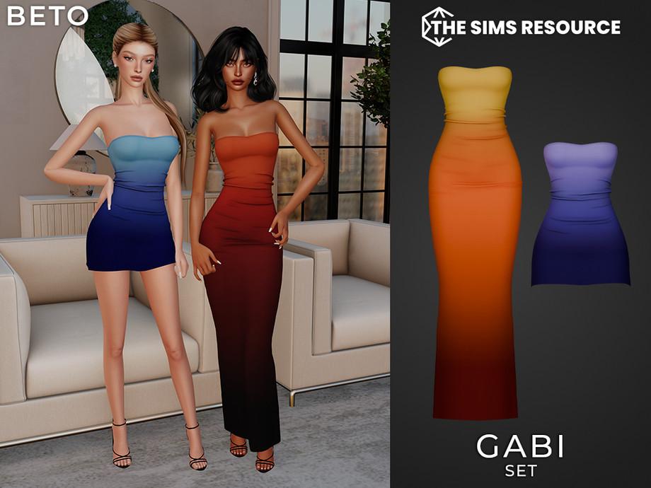Платья Gabi Set Sims 4