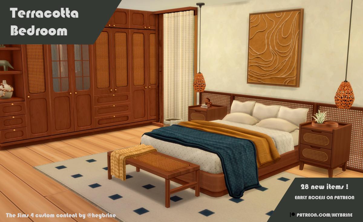 Спальня Terracotta Bedroom Sims 4