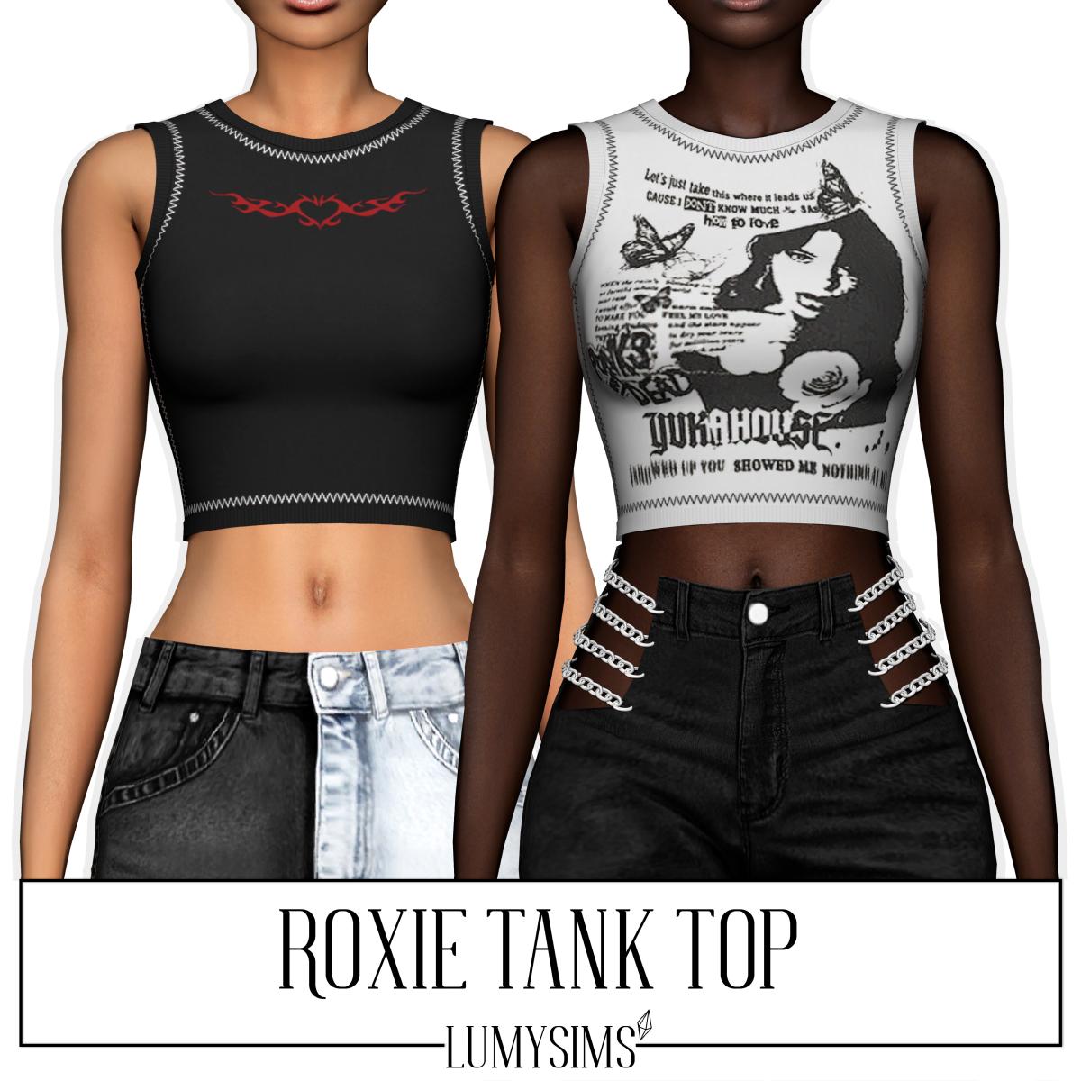 Топ Roxie Tank Top Sims 4