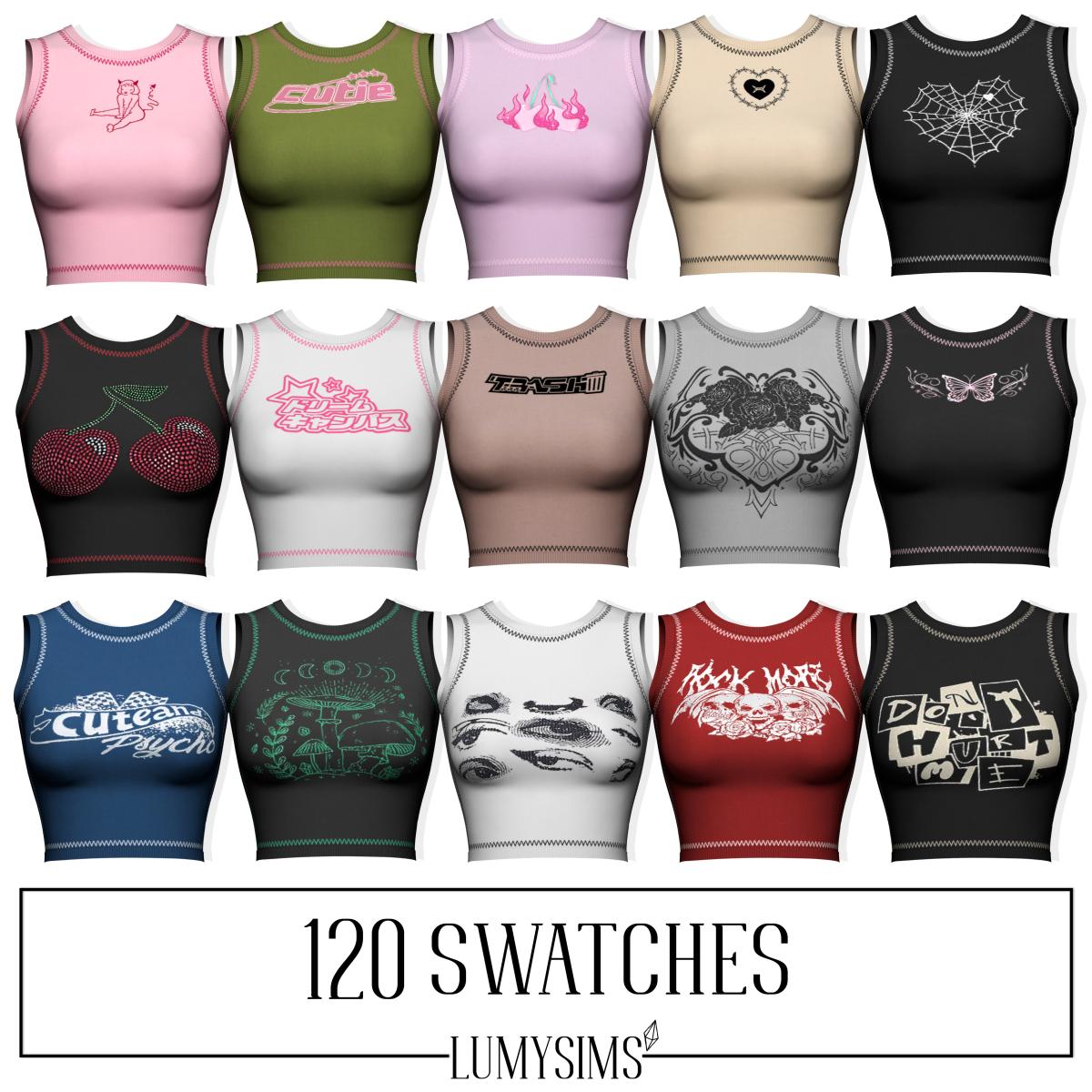 Топ Roxie Tank Top Sims 4