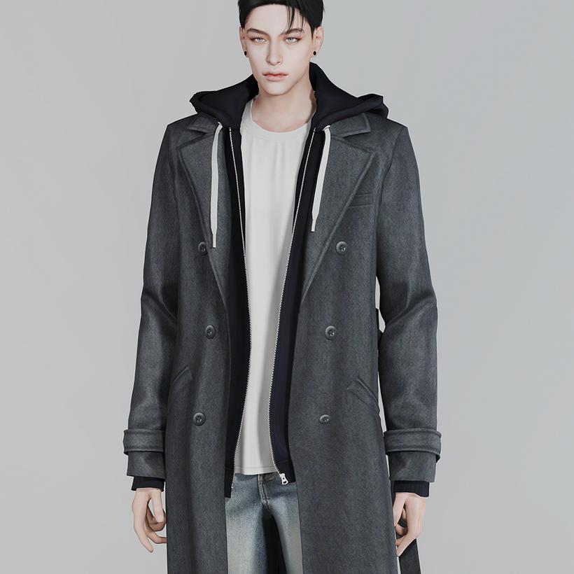Куртка Hoodie With Coat Sims 4