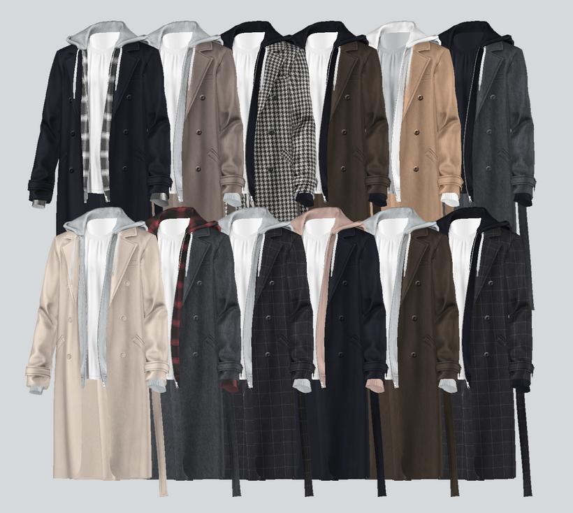 Куртка Hoodie With Coat Sims 4
