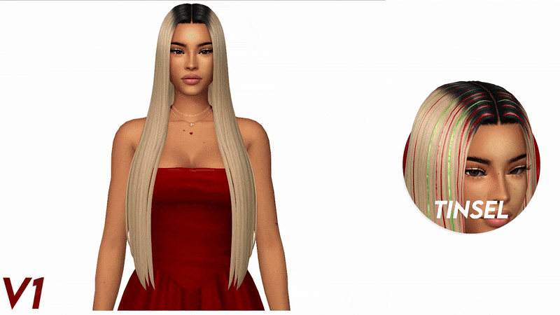 Прическа Candy Hair Sims 4