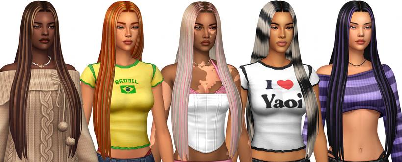 Прическа Candy Hair Sims 4