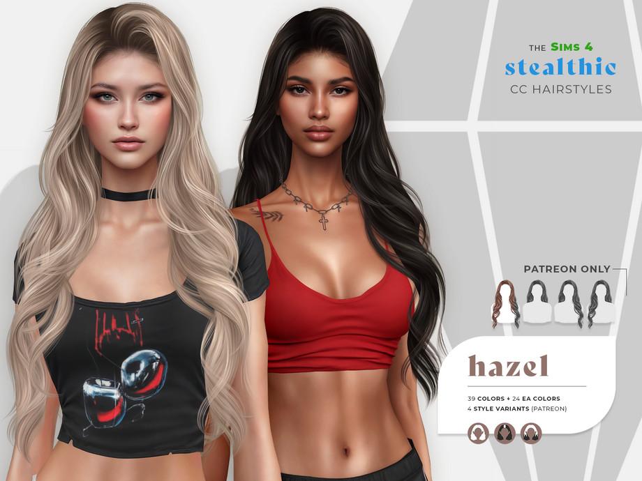 Прическа Hazel Sims 4