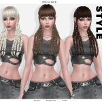 Прическа Ivelle Braids Hairstyle Sims 4 Прическа Ivelle Braids Hairstyle Sims 4