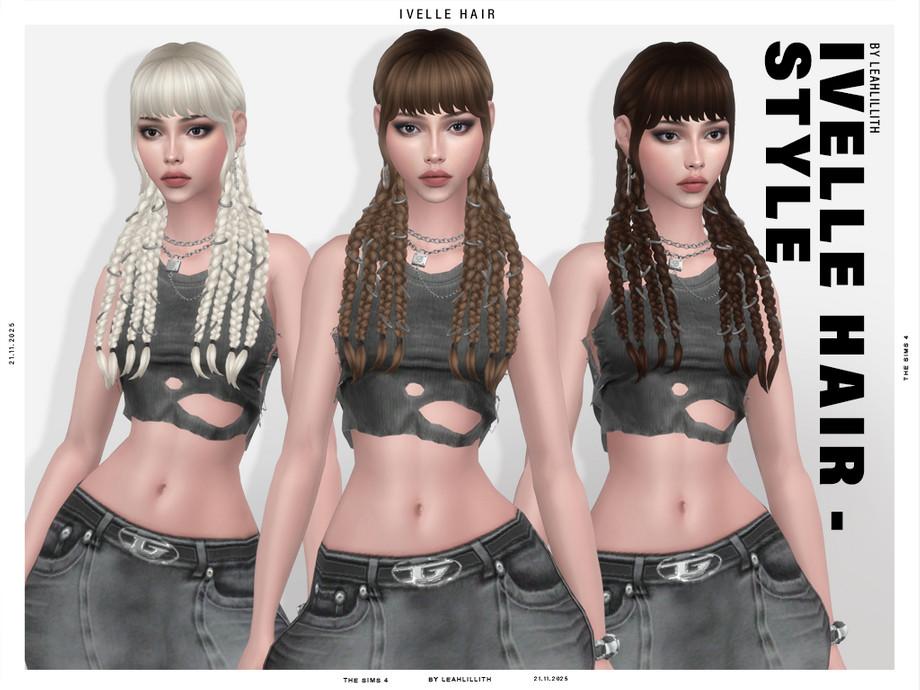 Прическа Ivelle Braids Hairstyle Sims 4
