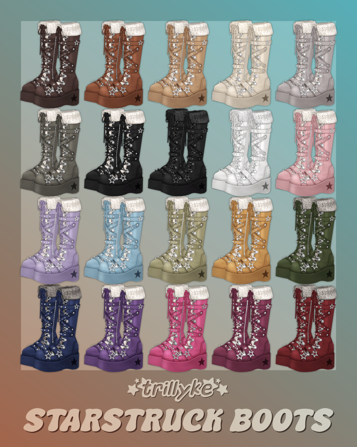 Обувь Starstruck Boots Sims 4