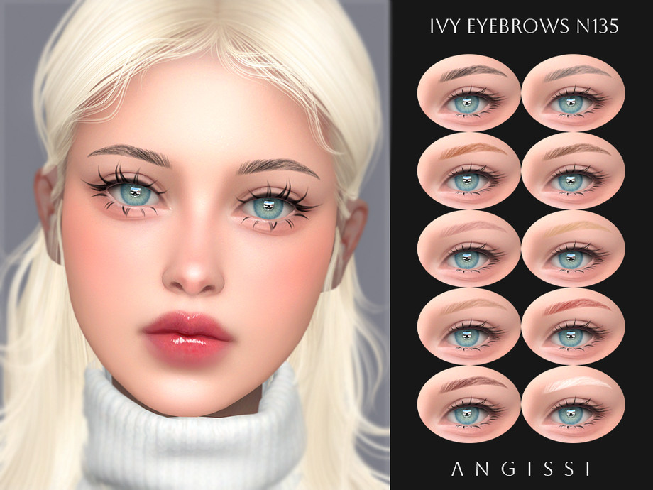 Брови и линзы Ivy Sims 4