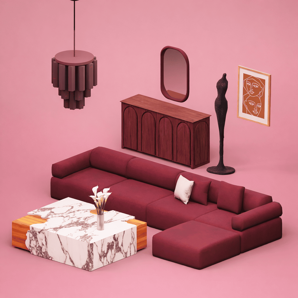 Гостиная Midnight Lounge Set Sims 4