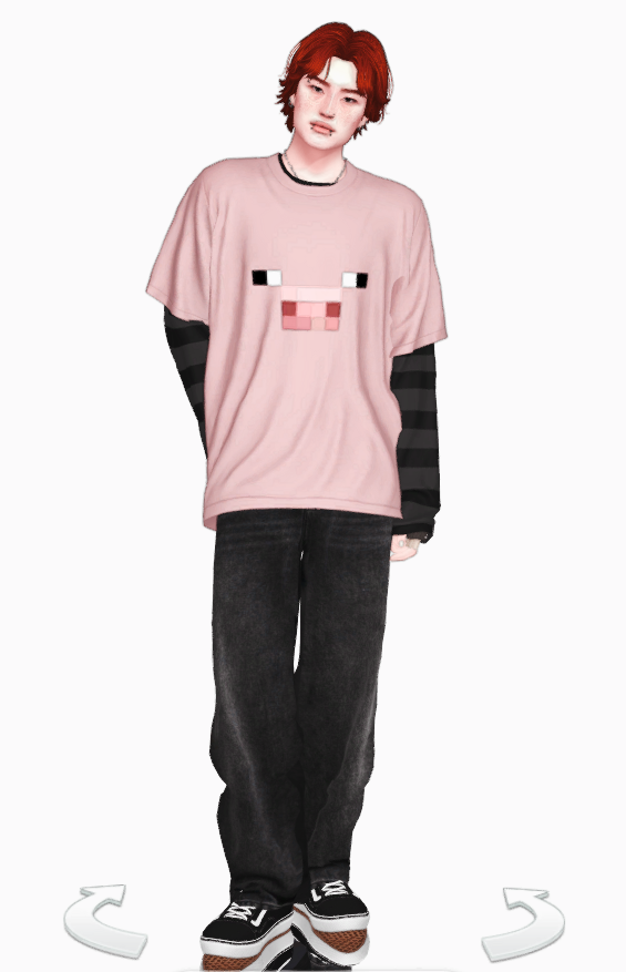 Кофта Nerd T Shirt Gorilla X3 Recolor Sims 4