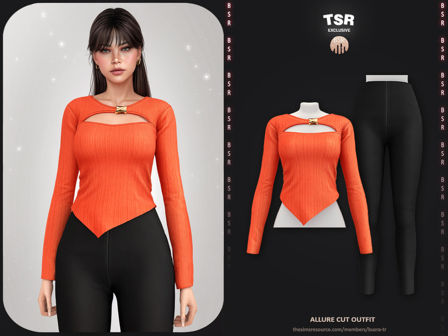 Комплект Set Allure Cut Outfit Sims 4