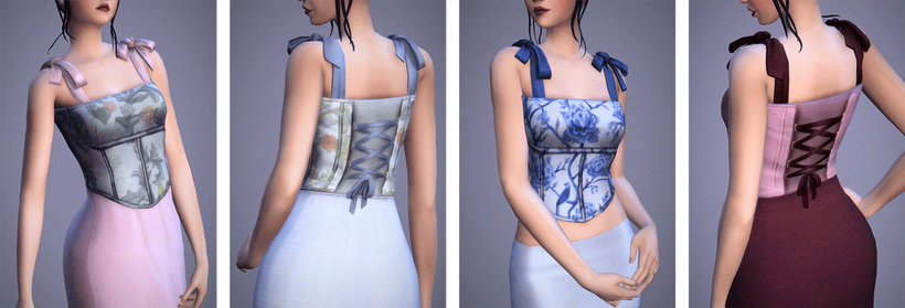 Корсет Ophelia Corset Sims 4