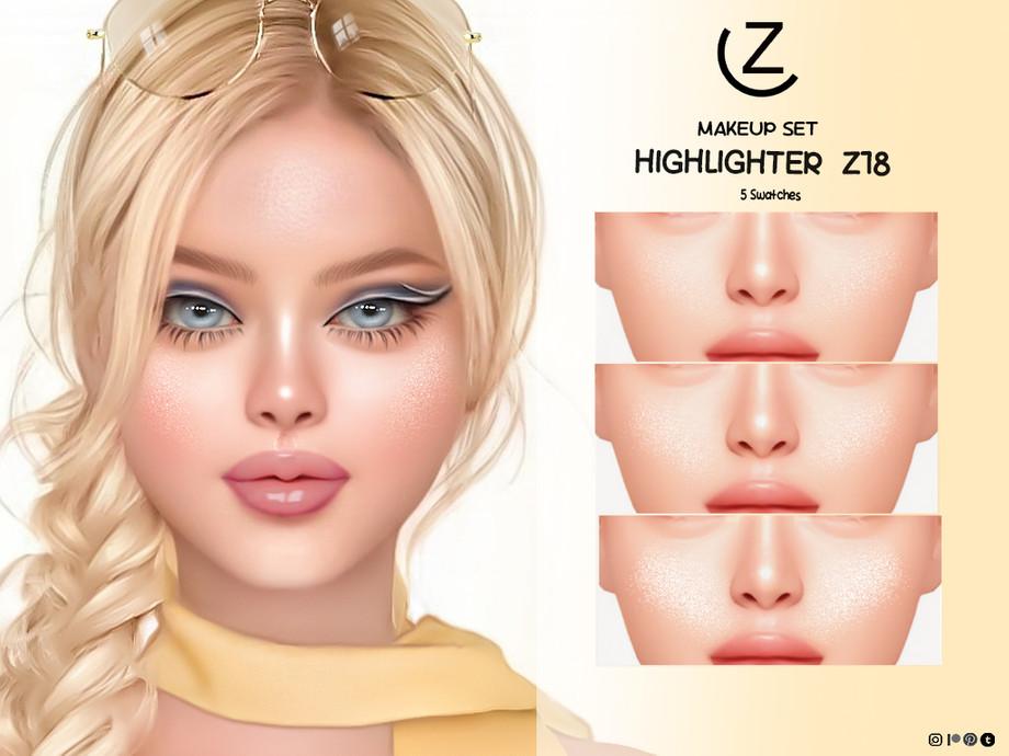 Косметика Eyebrow Eyeshadow Blush Highlighter Lipstick Sims 4