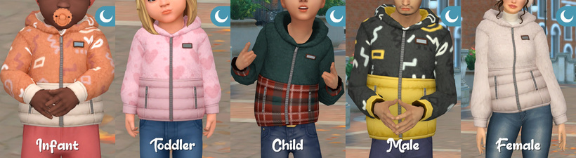 Куртки MABEL Set Sims 4