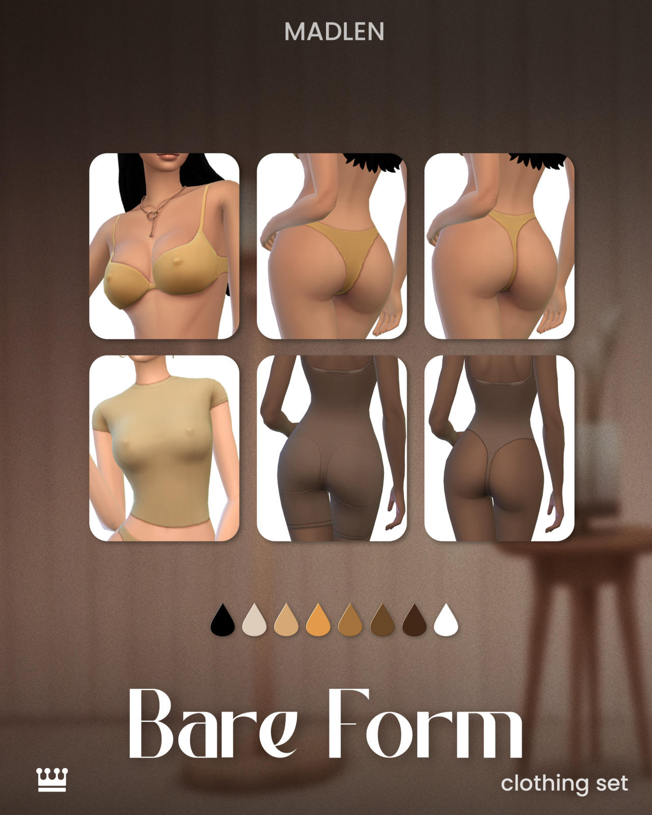 Комплект BareForm Set Sims 4
