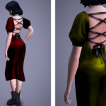 Платье Eloise Velvet Dress Sims 4 Платье Eloise Velvet Dress Sims 4