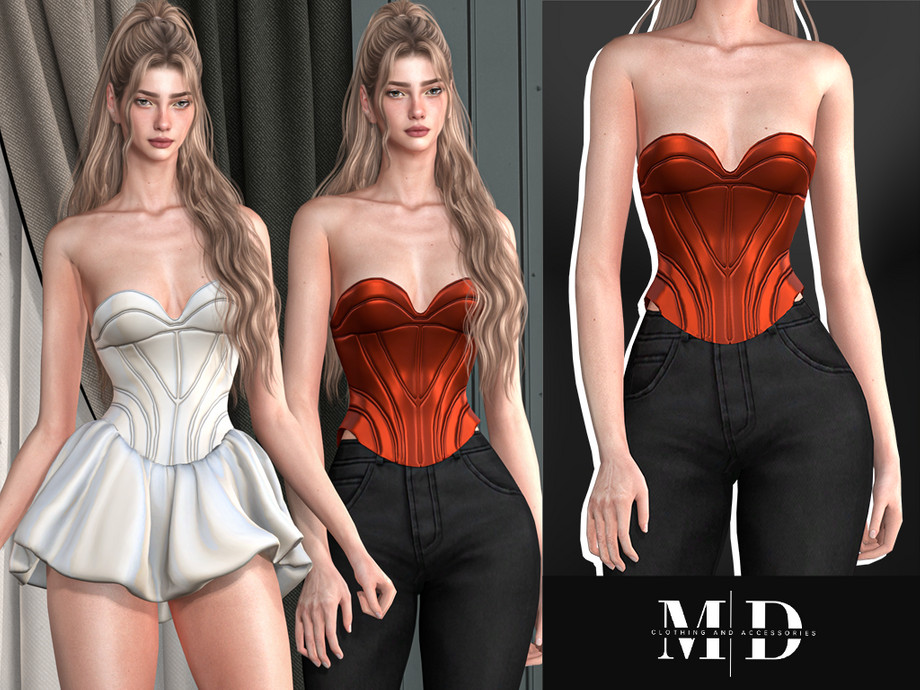 Комплект Olivia Top And Dress Set Sims 4