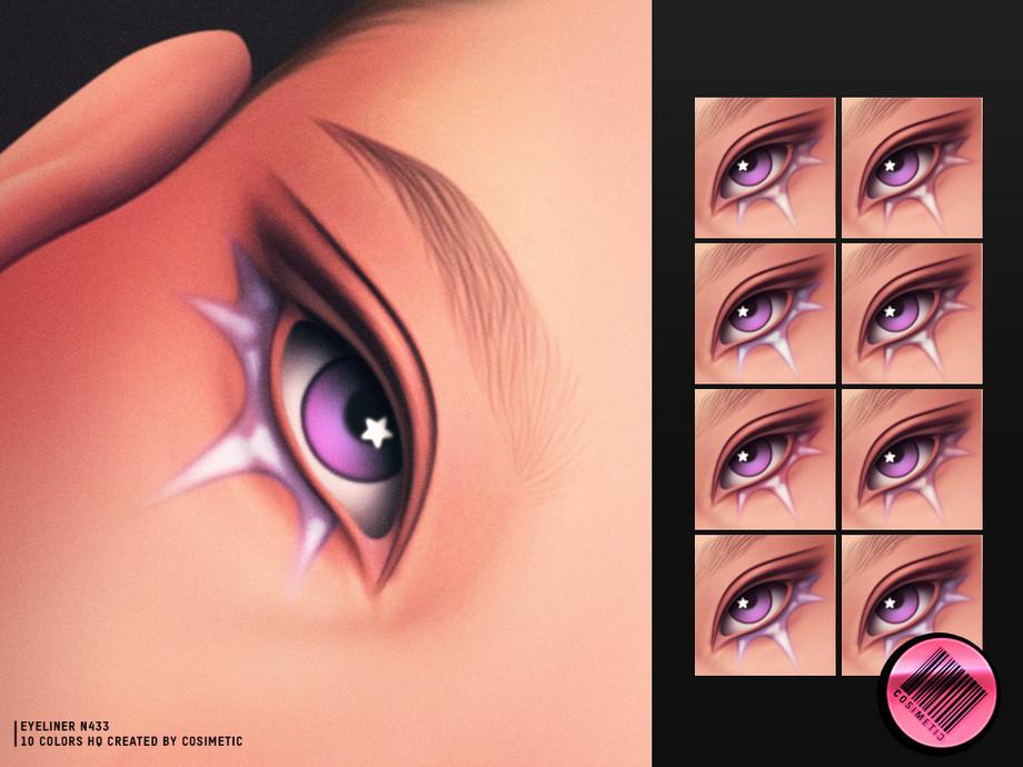 Подводка для глаз MM Crystal Tear Eyeliner N433 Sims 4