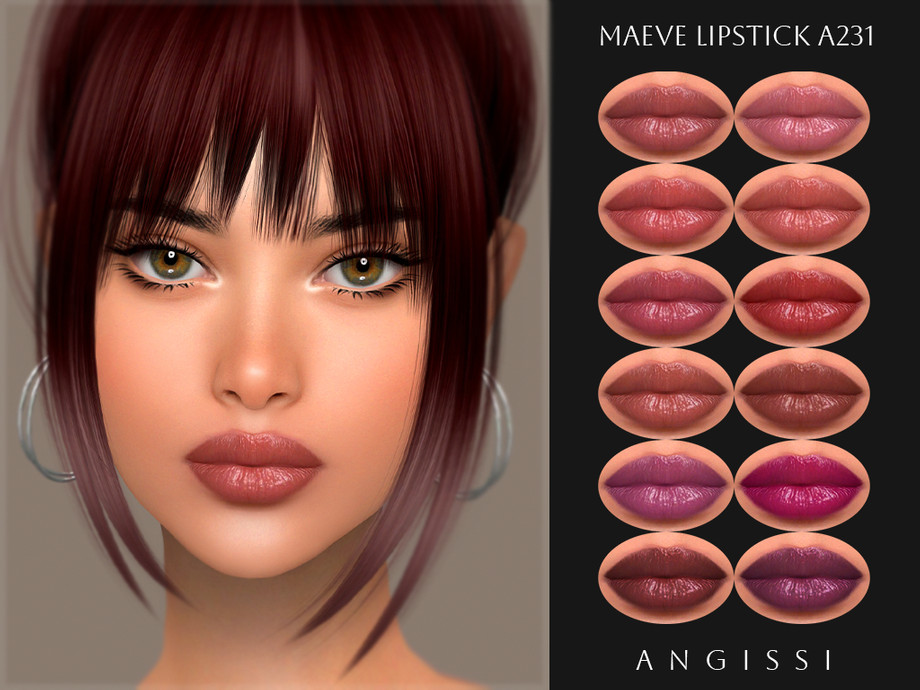 Помада Maeve Lipstick A231 Sims 4