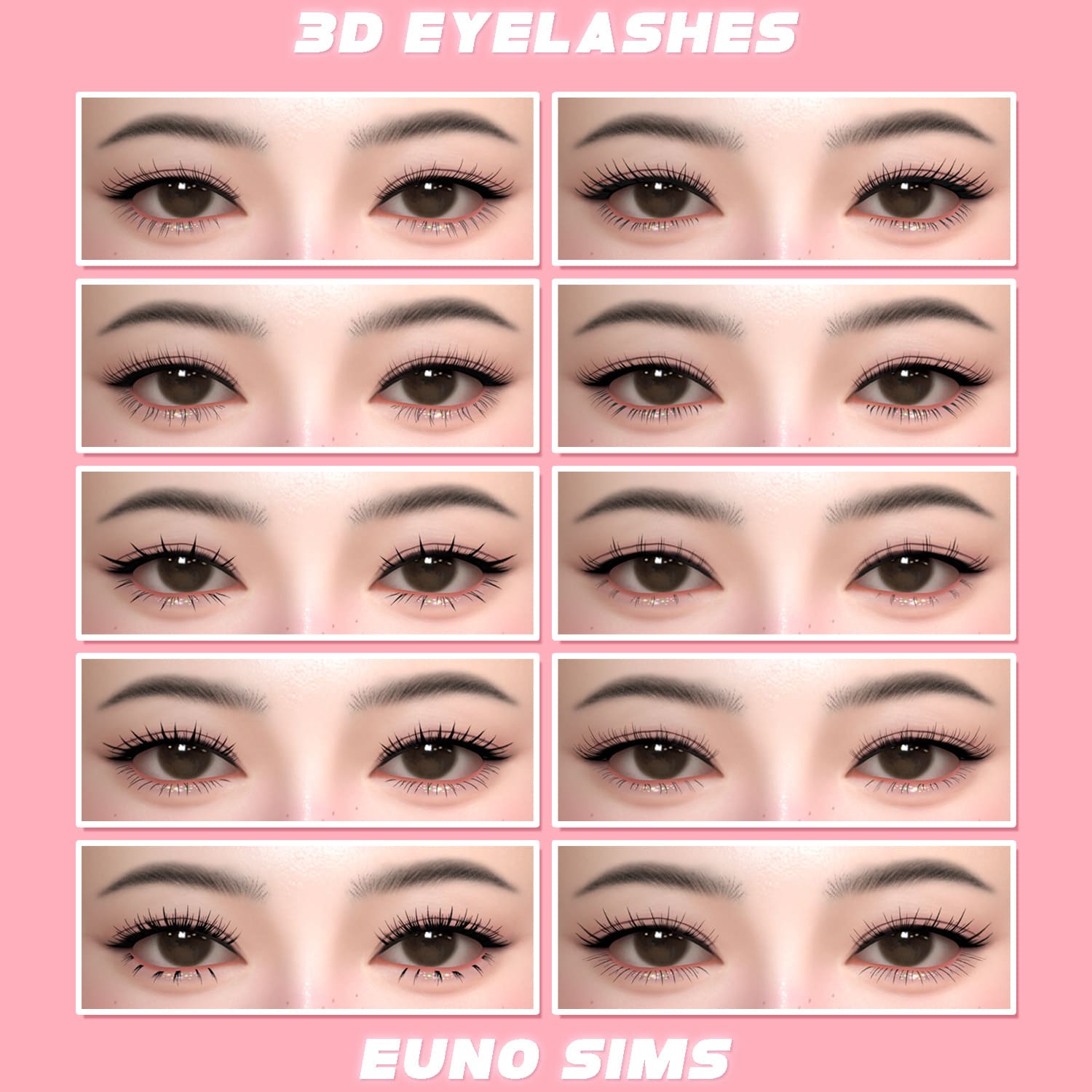 Ресницы 3D Eyelashes Sims 4