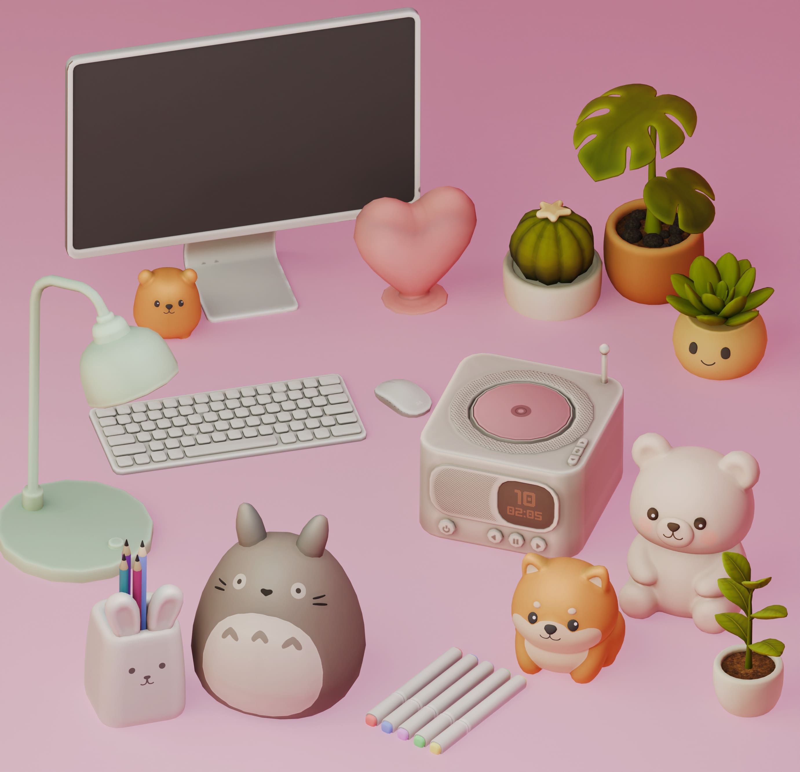 Мебель Cutesy Desk Set Sims 4