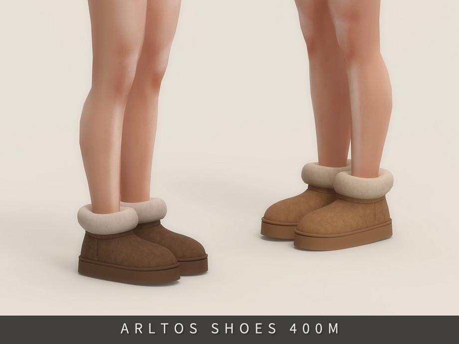 Обувь Cozy Fur Boots Sims 4