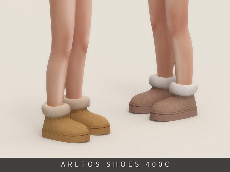 Обувь Cozy Fur Boots Sims 4