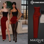 Платья Maiquetia Set Sims 4 Платья Maiquetia Set Sims 4