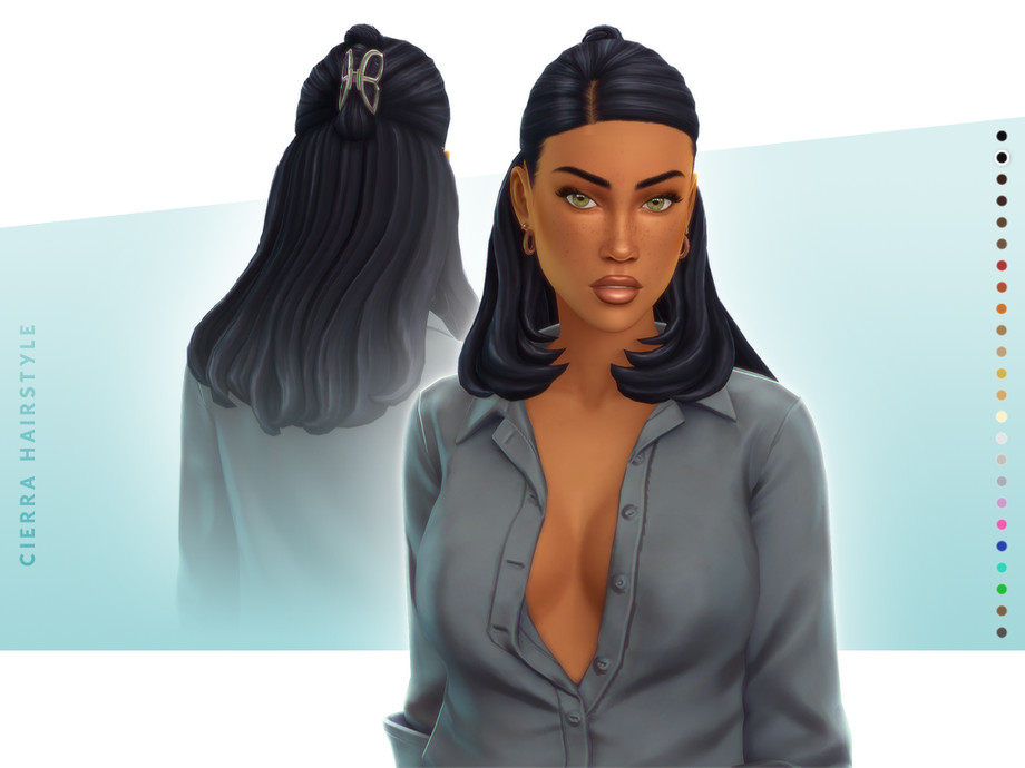Прическа Cierra Hairstyle Style 1 4 Sims 4