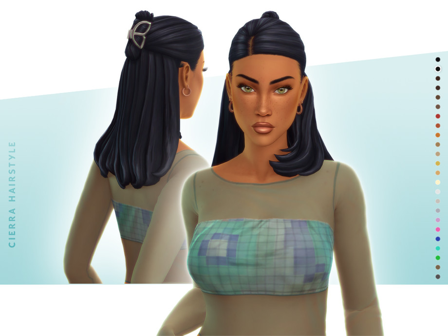 Прическа Cierra Hairstyle Style 1 4 Sims 4