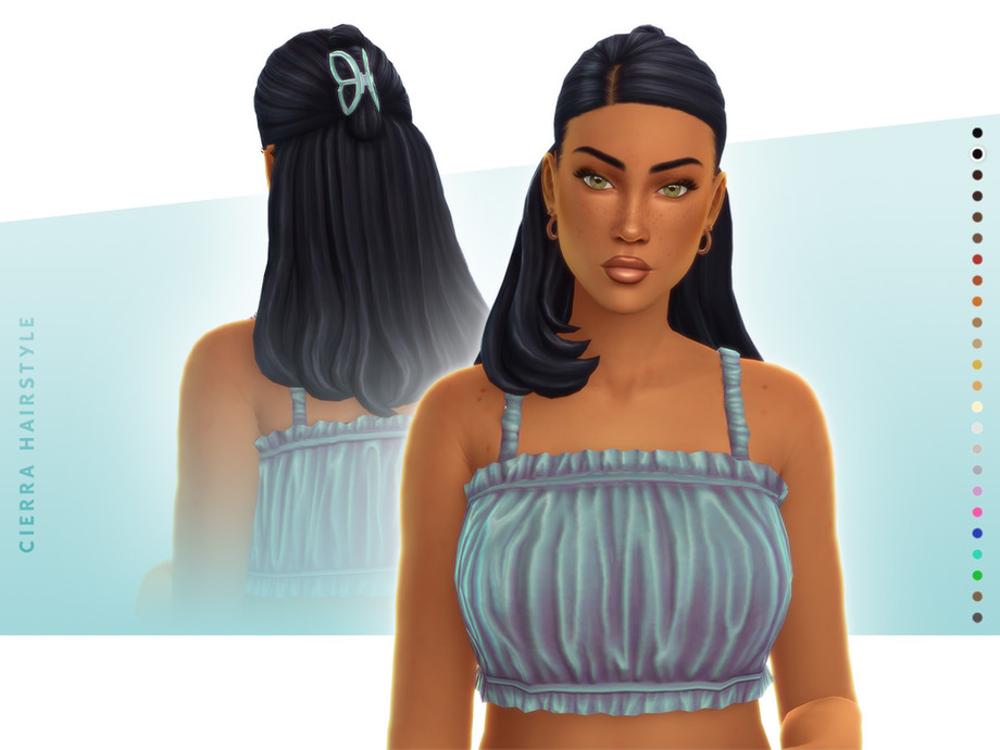 Прическа Cierra Hairstyle Style 1 4 Sims 4