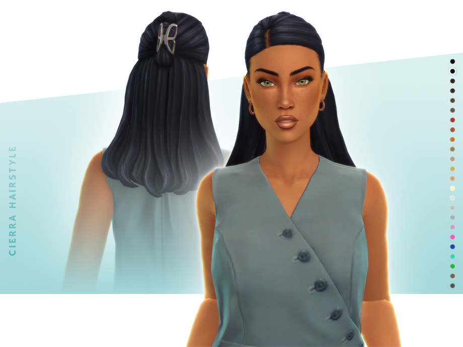 Прическа Cierra Hairstyle Style 1 4 Sims 4