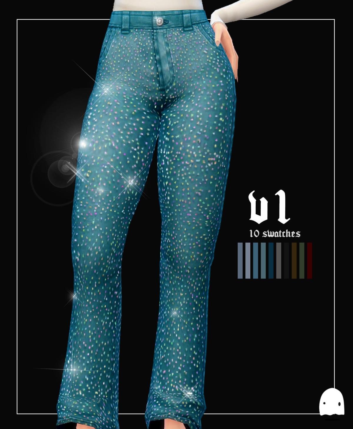 Джинсы Aurora Jeans Sims 4
