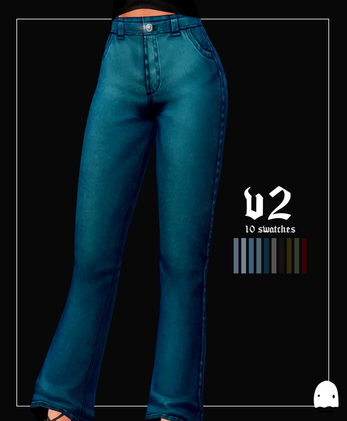 Джинсы Aurora Jeans Sims 4