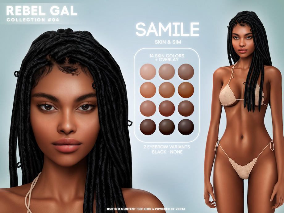 Скинтон Samile Skin Sims 4