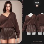 Комплект Mocha Knit Outfit Sims 4